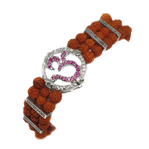 925 sterling silver three line rudraksha om b