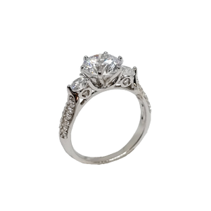 Beautiful diamonds proposal ring in 925 sterl