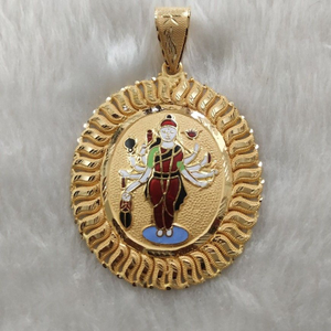 Sadhi maa minakari pendant
