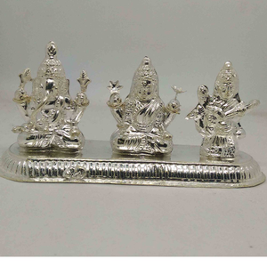 Silver Trimurti / Maa Laxmi Ji ,Shree Ganesh,