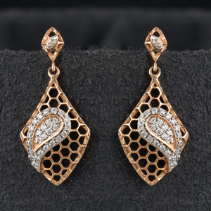 18kt designer diamond drops earrings