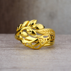 Ladies 916 gold new fancy plain ring -lpr22