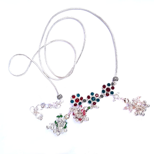 3 colour diamonds flower silver kandora mga -