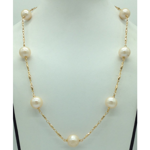 Freshwater Cream Round&nbsp;Pearls Chain&nbsp;Mala JP