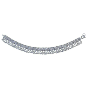 Fancy Silver Ladies Anklet