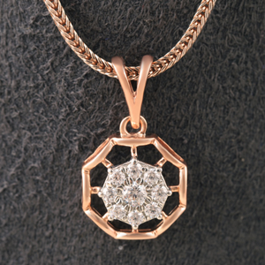 18kt rose gold diamond pendant