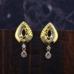 22 carat gold ladies diamonds earrings RH-LE3