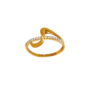 22K Gold CZ Diamond Modern Ring MGA - LRG1068