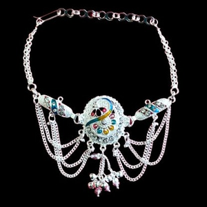 925 silver meenakari bajubandh