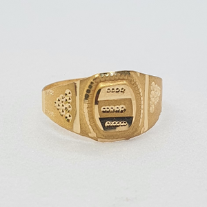 Gold 20k Simple Design Baccha Rings