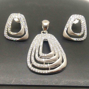 925 Sterling Silver Diamond Design Pendant Bu