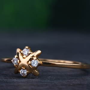 18Kt Rose Gold Classic Ring For Women RHJ-99