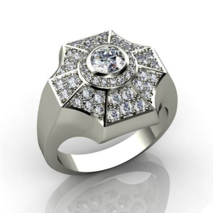 Fine Jewelry 14 Kt   White Gold Cubic Zirconi