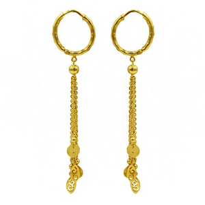 22 Kt Hallmark Yellow Gold Women's Drop Huggi