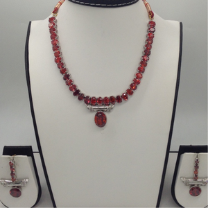 Oval Orange CZ Stones&nbsp;Necklace Set JNC0042