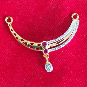 22.k ladise diamond mangalsutra pendant