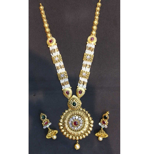 22 kt gold jodhpuri bridal antique set