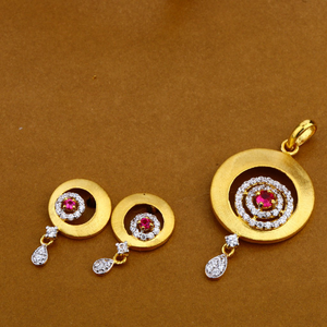 916 Cz Hallmark   Pendant Set FPS29