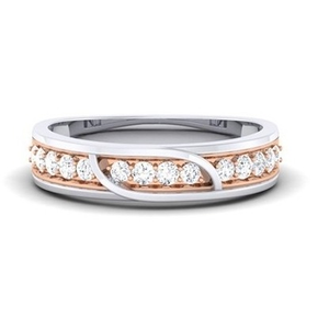 Diamond Ring white gold and Rose gold platted