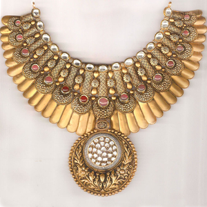 royal 916 gold antique necklace set from rajk