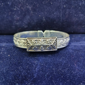 70K Silver Antique Kada For Men