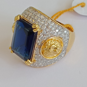 1 Gram Gold Stone Ring