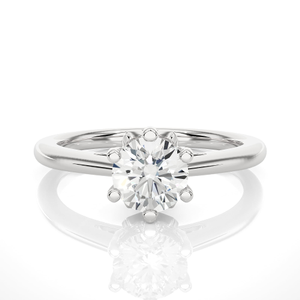 Solitaire Diamond Ring in White Gold