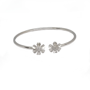 Flower Design Bracelet In 925 Sterling Silver