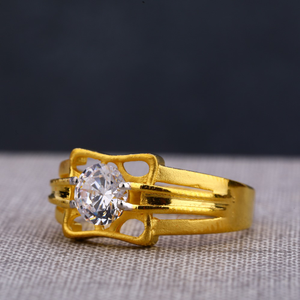 22KT Gold Men's Designer Hallmark Stone Ring 