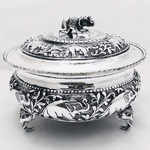 925 pure silver stylish serving bowl with pur
