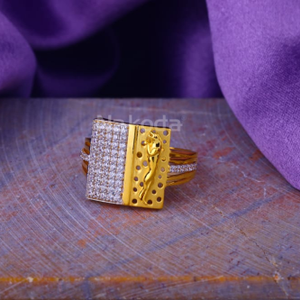 916 Gold CZ Mens Ring MR964