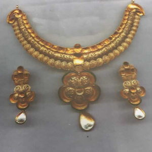 22KT Gold Ladies Indian Fancy Necklace Set