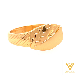 22k yellow gold classic plain ring