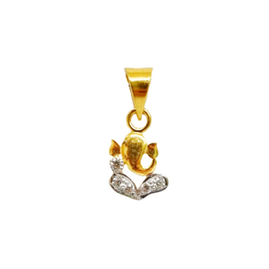 22k gold ganesh pendant mga - pdg1249