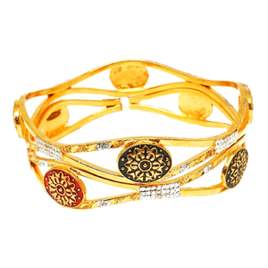 One gram gold forming 2 piece kadali bangles 