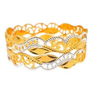 One gram gold plated modern bangles mga - bge
