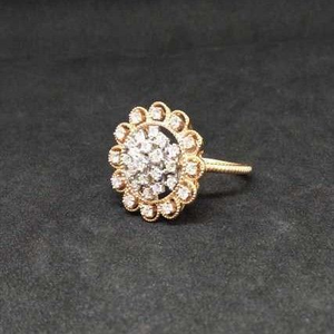 Real diamond rose gold branded ladies ring