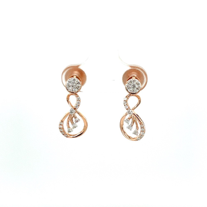 Micro clustered diamond hanging earrings in 1