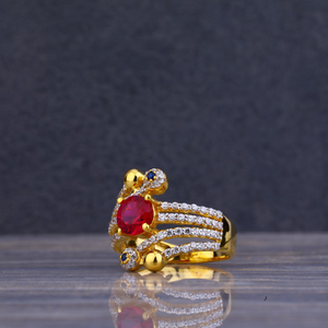 22kt gold designer cz ring llr101