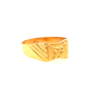 22k yellow gold elegant plain ring