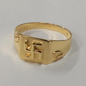Gold classic gents ring