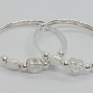 silver baby kada, soft edges, adjustable in s