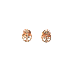 14kt diamond striking stud earrings in rosego