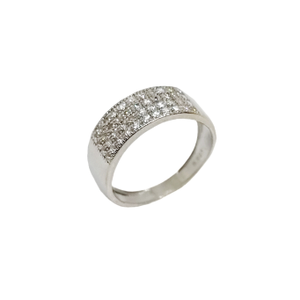 Simple Diamonds Ring In 925 Sterling Silver M