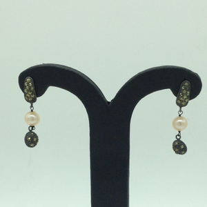 Pearl Silver&nbsp;Ear Hangings&nbsp;JER0119