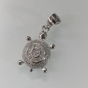 925 sterling silver tortoise design diamond p