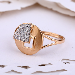 18KT Rose Gold CZ Hallmark Ring RLR601