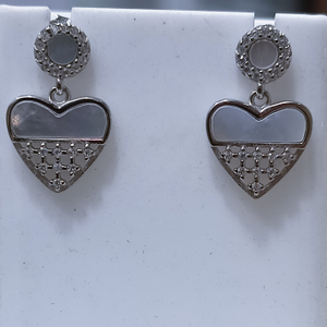 92.5 Silver MOP Hanging Earrings