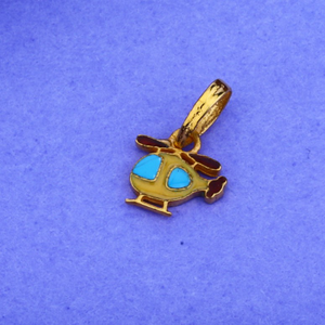 916 Gold Helicopter Design Pendant KP28