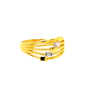 22k Gold Plain Flair Ring